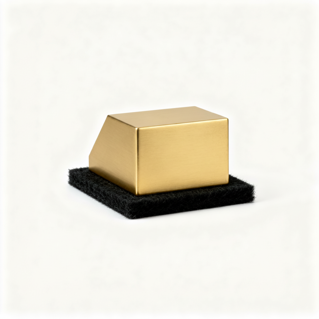 🧼 Golden Geometric Sponge Holder, a Sculptural Sink-Side Accent for Keeping Cleaning Essentials Neat