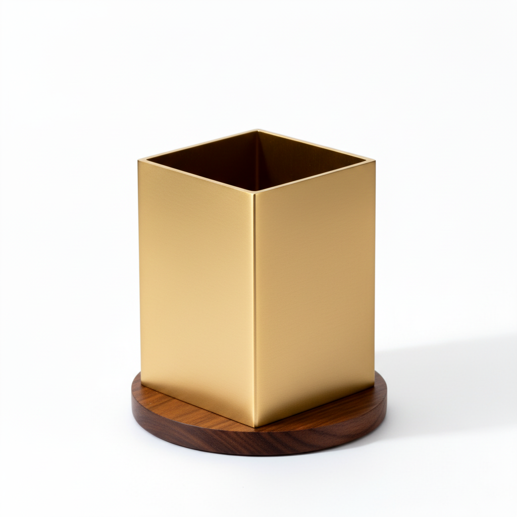 Brass organizer close up