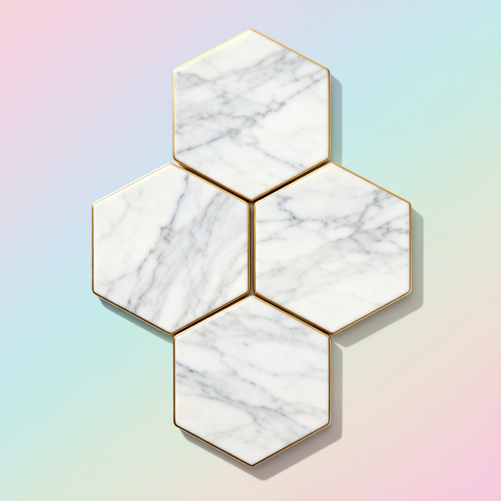 Marble coaster closeup